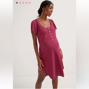NWT HATCH The Pointelle Nightgown (Rouge, Size M/2 Maternity)